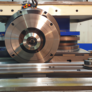 NC rotary table was installed on a CNC boring mills.